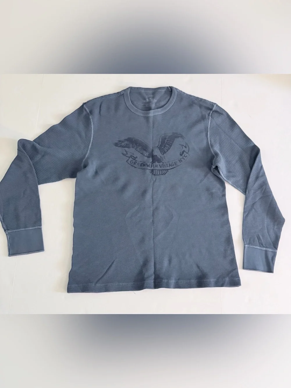 Vintage 2006 J.Crew Greenwich Village NYC Graphic Thermal Shirt Men's Large